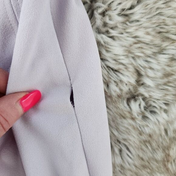 ZARA Bodycon Structured Cut Out V-Neck Mini Dress Lavender Purple Size XS - Picture 2 of 11